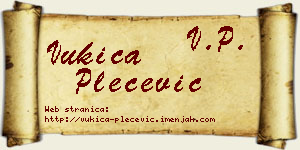 Vukica Plećević vizit kartica